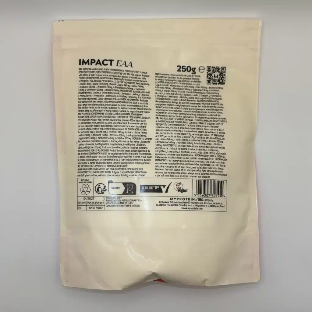 マイプロテイン インパクトEAA ピンクグレープ味